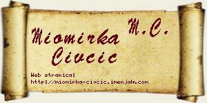 Miomirka Čivčić vizit kartica